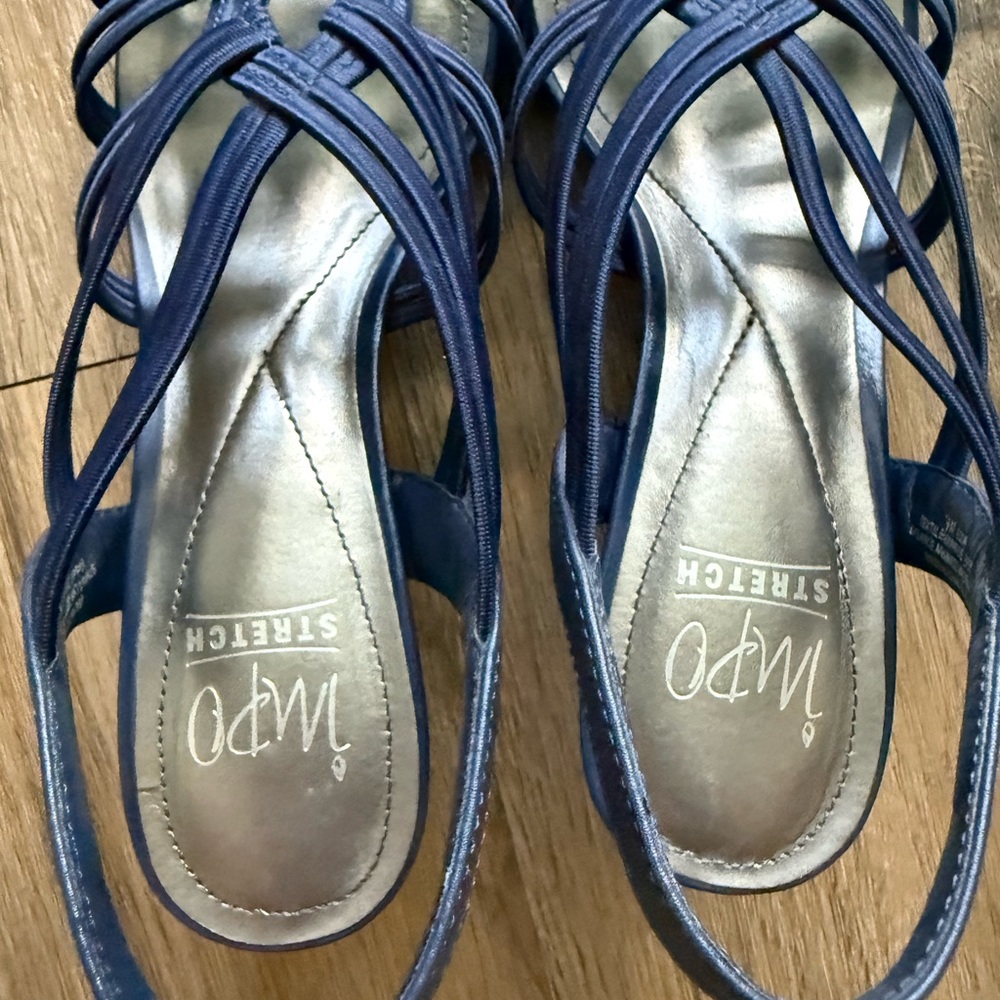 Women's Blue Strappy Sandals - Picture 4 of 5